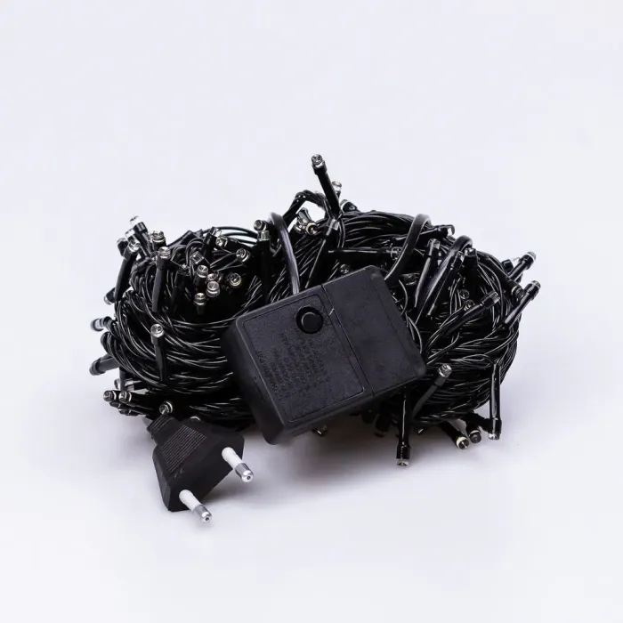 Гірлянда нитка 22 м на 500 LED лампочок світлодіодна чорний провід 8 режимів работи жовта (M500LEDY) - зображення 8