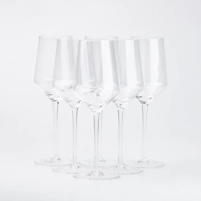 Бокал для вина на прозрачной ножке из стекла набор 6 шт. (HP103) - изображение 2