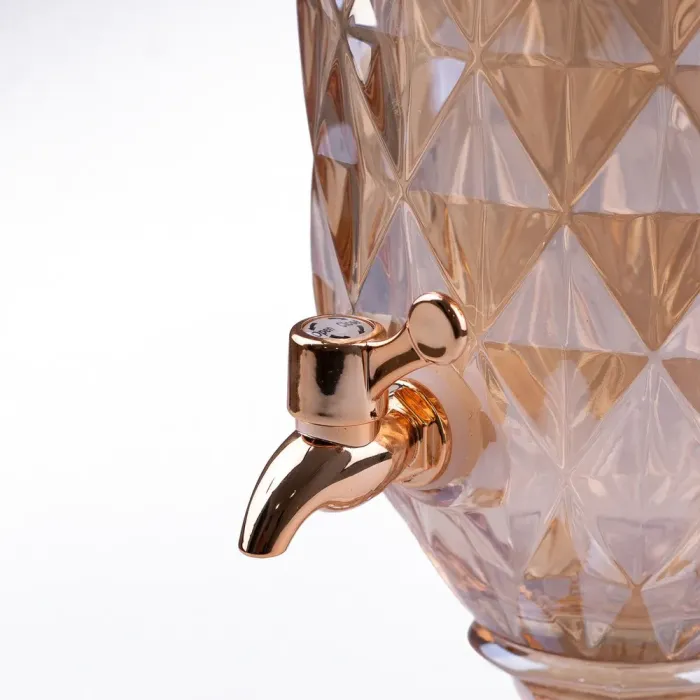 Лимонадниця з краном для напоїв 3 л з товстого скла (HP129) - зображення 2