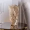 Ваза для цветов стеклянная декоративная декоративная золотая 23,5 см. (HP135)