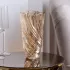 Ваза для цветов стеклянная декоративная декоративная золотая 23,5 см. (HP135)