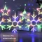 Гірлянда штора 3х0,9 м сніжинка зірка на 145 LED лампочок світлодіодна 10 шт кольорова (1733065ML)