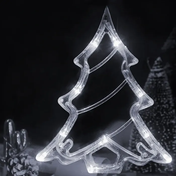 Гірлянда штора 3х0,9 м зірка і ялинка на 120 LED лампочок світлодіодна 8 режимів біла (1733071W) - зображення 6