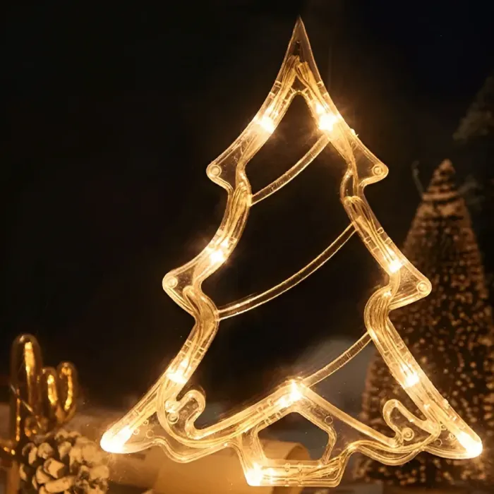 Гірлянда штора 3х0,9 м зірка і ялинка на 120 LED лампочок світлодіодна 8 режимів жовта (1733072Y) - зображення 2