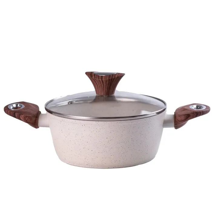 Набор кастрюль с антипригарным гранитным покрытием – 2.5 л, 3.5 л, 4.5 литра. (HP650) - изображение 4