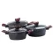 Набор кастрюль с антипригарным гранитным покрытием и толстым дном 2.5/3.5/4.5 л (HP651)