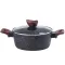 Набор кастрюль с антипригарным гранитным покрытием и толстым дном 2.5/3.5/4.5 л (HP651)