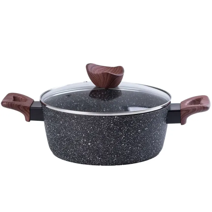 Набор кастрюль с антипригарным гранитным покрытием и толстым дном 2.5/3.5/4.5 л (HP651) - изображение 4