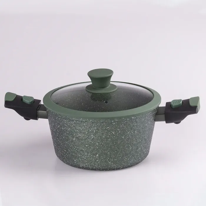 Набор кастрюль с антипригарным гранитным покрытием и толстым дном 2.5/3.5/4.5 л (HP653) - изображение 4