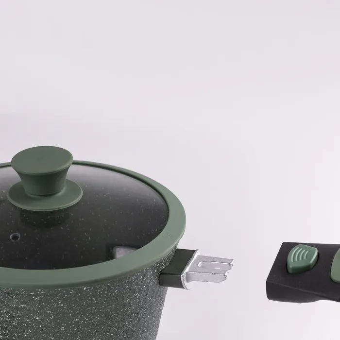 Набор кастрюль с антипригарным гранитным покрытием и толстым дном 2.5/3.5/4.5 л (HP653) - изображение 7