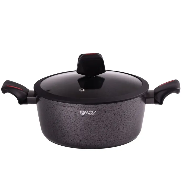 Кастрюля с антипригарным гранитным покрытием и толстым дном 24 см. (HP657) - изображение 1