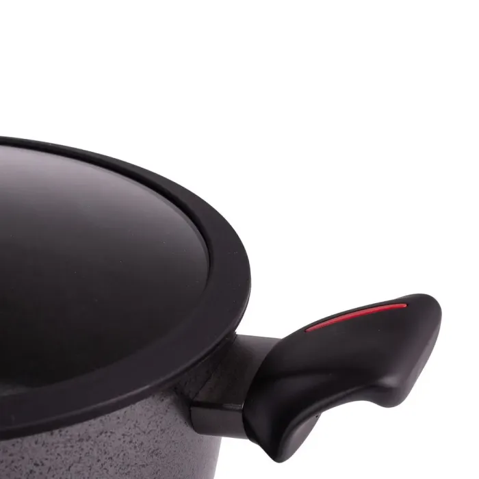 Кастрюля с антипригарным гранитным покрытием и толстым дном 24 см. (HP657) - изображение 2