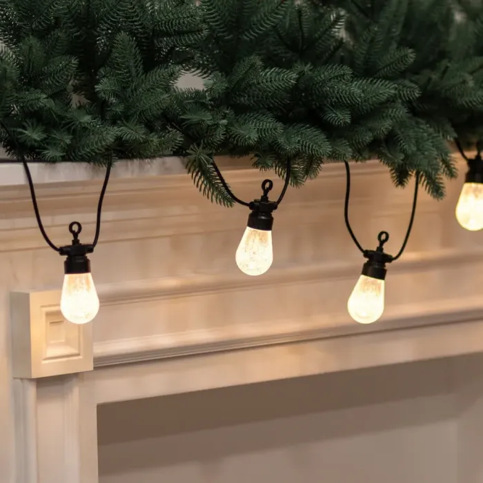 Гірлянда вулична в стилі ретро світлодіодна F27 на 10 LED ламп довжиною 5 метрів жовта (1733075Y) - зображення 2