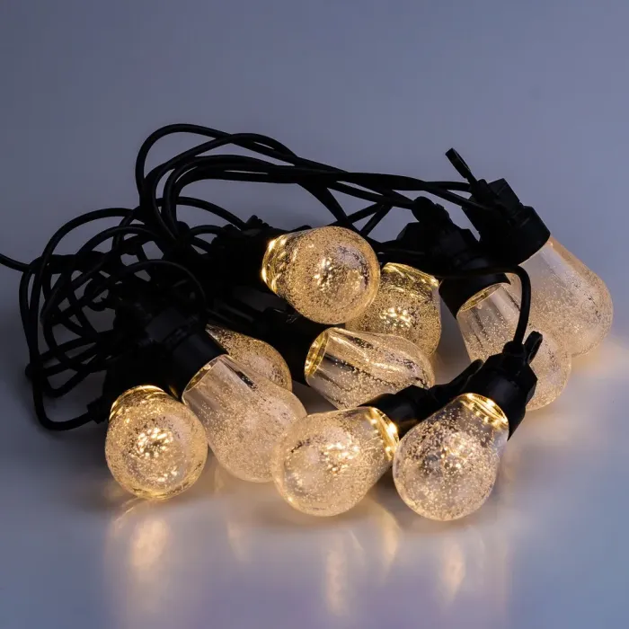 Гірлянда вулична в стилі ретро світлодіодна F27 на 10 LED ламп довжиною 5 метрів жовта (1733075Y) - зображення 8