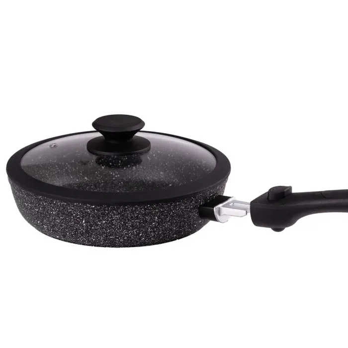 Сковорода с крышкой и антипригарным гранитным покрытием 24 см (HP664) - изображение 2