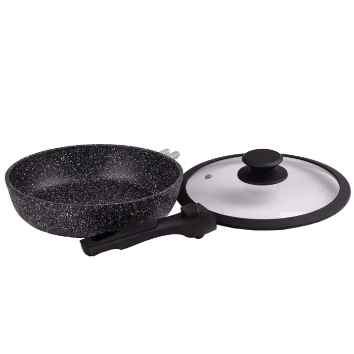 Сковорода с крышкой и антипригарным гранитным покрытием 24 см (HP664) - изображение 3