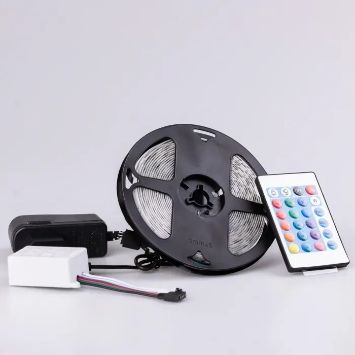 Світлодіодна стрічка з пультом 5 м водостійка 300 LED RGB 5050 світлодіодна (5050RGB) - зображення 8