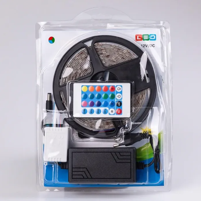 Світлодіодна стрічка з пультом 5 м водостійка 300 LED RGB 5050 світлодіодна (5050RGB) - зображення 9