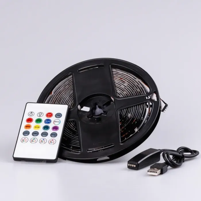 Світлодіодна стрічка з пультом 5 м водостійка 150 LED світлодіодна (TVLIGHTRGB) - зображення 8