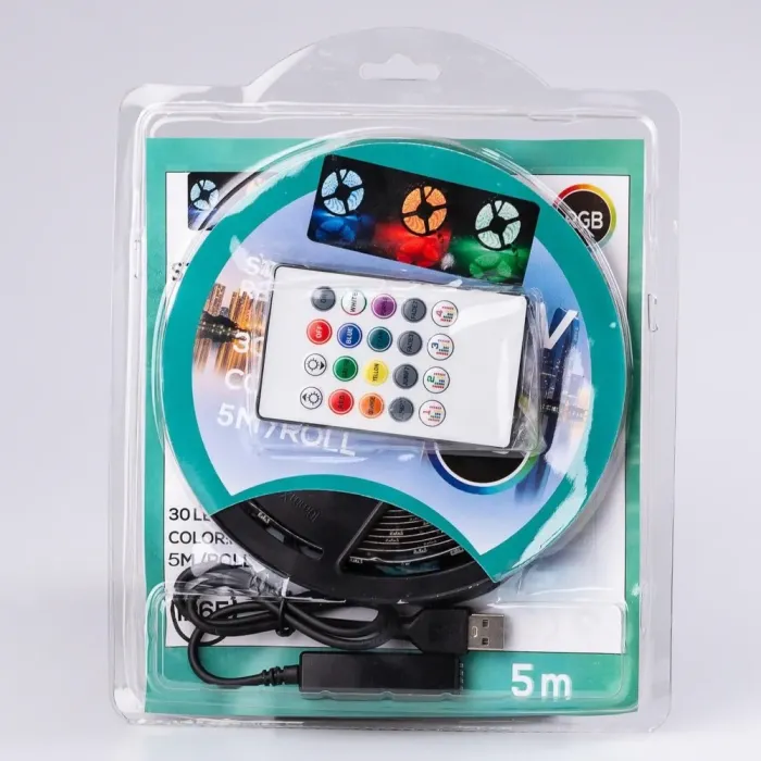 Світлодіодна стрічка з пультом 5 м водостійка 150 LED світлодіодна (TVLIGHTRGB) - зображення 9