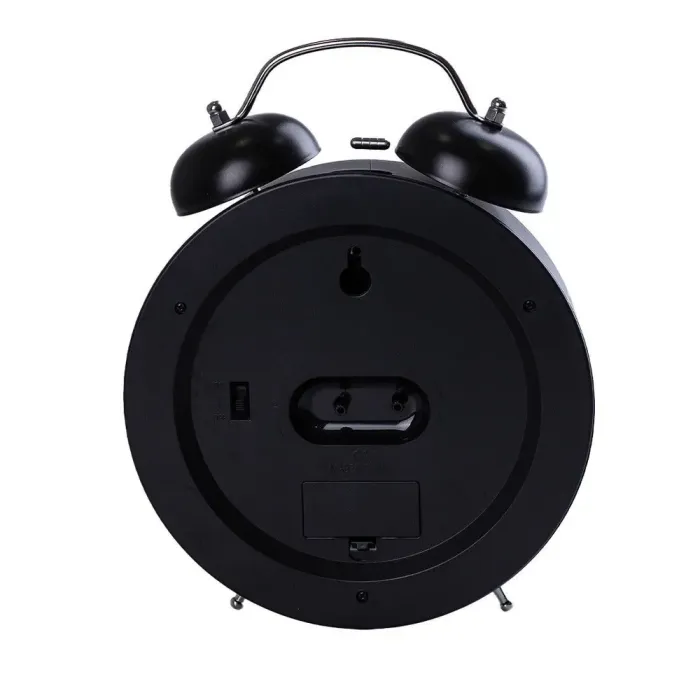 Годинник будильник на батарейці АА настільний годинник з будильником 20,5 см Чорний (HP220B) - зображення 3