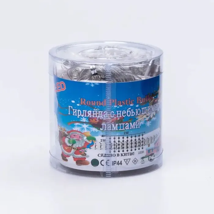 Гірлянда штора 2х2 м 240 LED світлодіодна мідний провід 8 ниток жовта (ZWM2240LEDY) - зображення 9