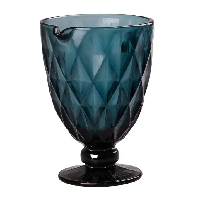 Глек для напоїв 1.3 л фігурний гранований з товстого скла (HP038BL) - зображення 3