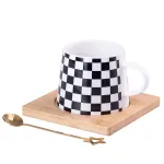 Чашка керамічна 200 мл Geometry з підставкою та ложкою (HP76CE)