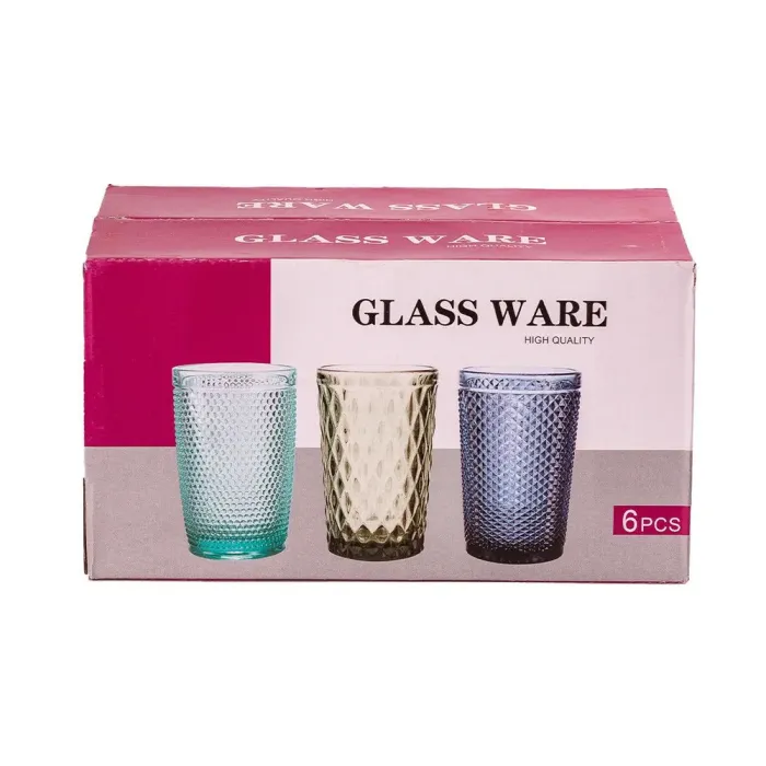 Стакан для напитков гранитный из толстого стекла набор 6 шт. - изображение 4