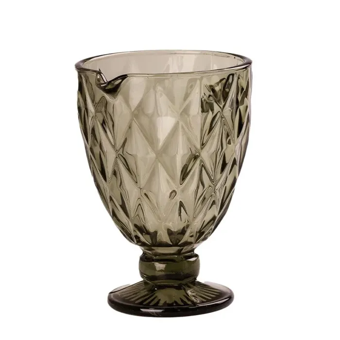 Глек для напоїв 1.3 л фігурний гранований з товстого скла Зелений (HP038GR) - зображення 3