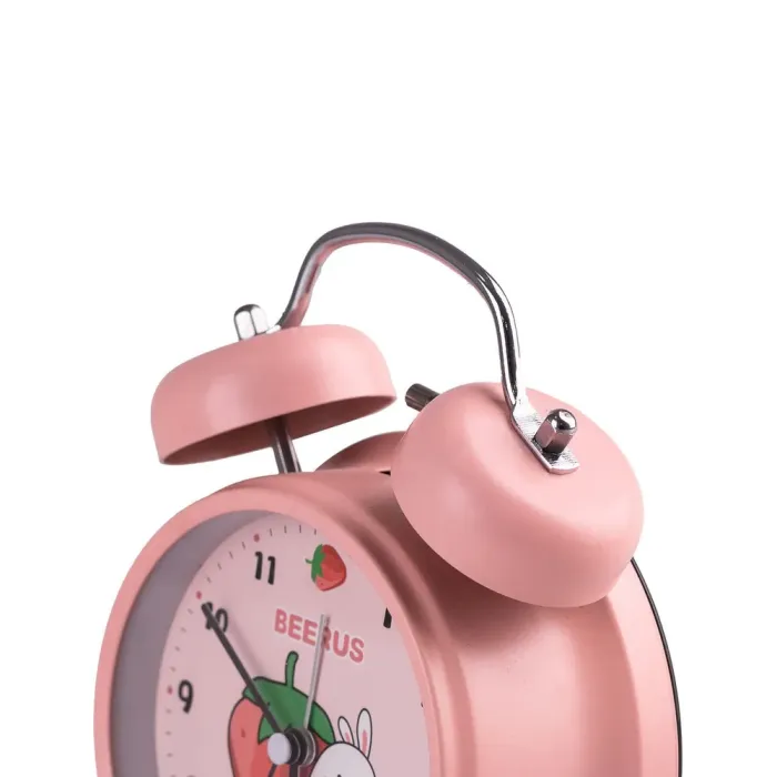Часы будильник Clock детские, настольные часы с будильником Розовый (HP226P) - изображение 3