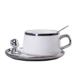 Чашка керамічна 350 мл Animals із блюдцем та ложкою (HP78)