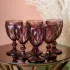 Келих для вина фігурний гранований з товстого скла набір 6 шт Рожевий (HP034P)