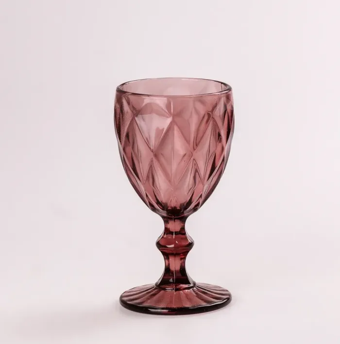 Бокал для вина фигурный из толстого стекла набор 6 шт. (HP034P) - изображение 2