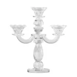 Підсвічник канделябр скляний на три свічки (HP437)
