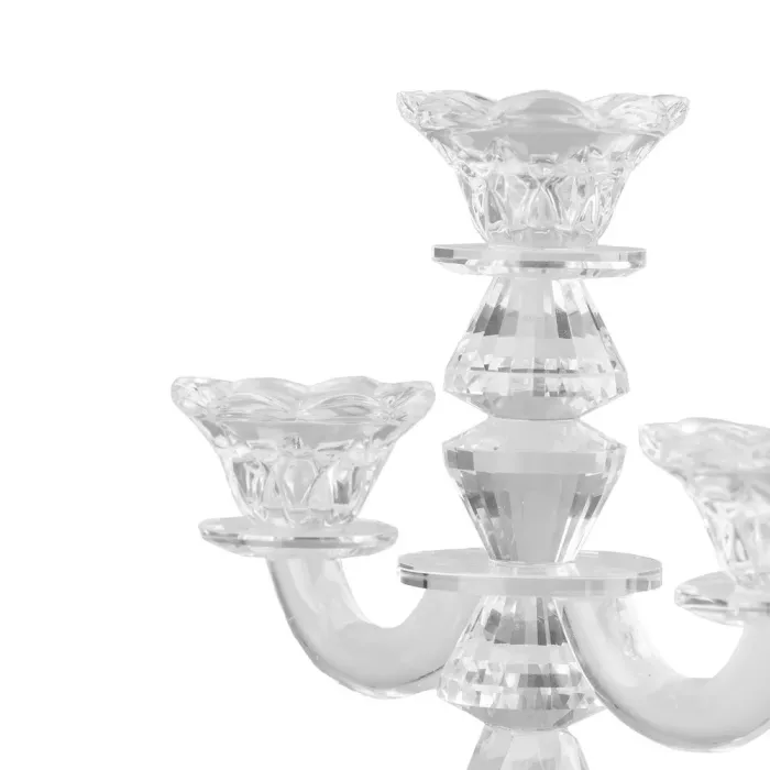 Підсвічник канделябр скляний на три свічки (HP437) - зображення 3