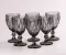 Бокал для вина фигурный граненый из толстого стекла набор 6 шт Серый (HP034G)