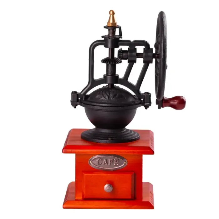 Кофемолка ручная с деревянным ящиком механическая с регулировкой помола. (HP737) - изображение 1