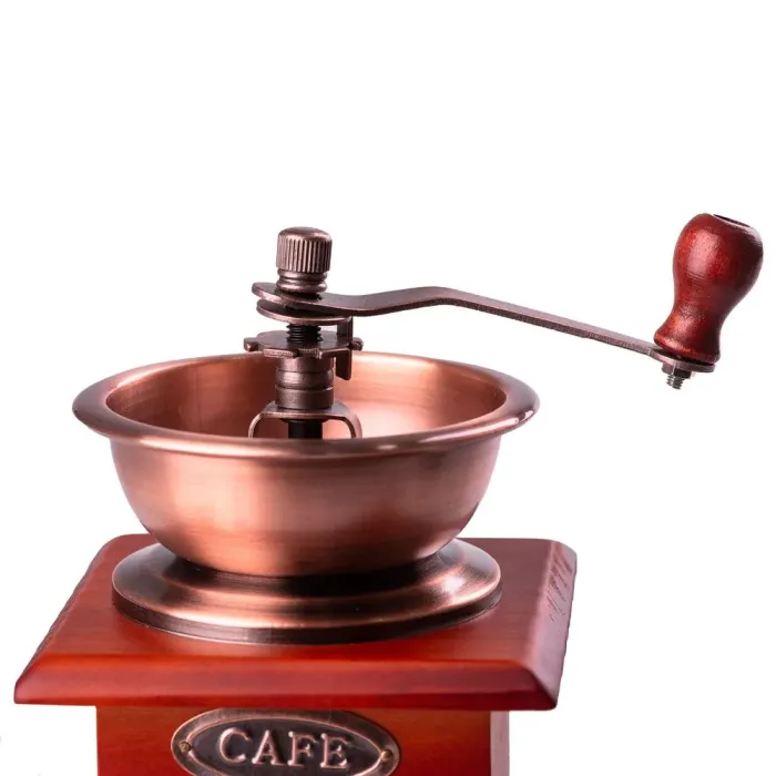 Кавомолка ручна з дерев'яним ящиком механічна з регулюванням помелу (HP738) - зображення 3