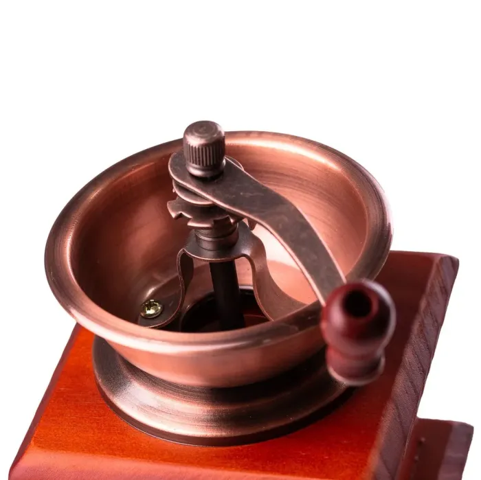 Кавомолка ручна з дерев'яним ящиком механічна з регулюванням помелу (HP738) - зображення 4