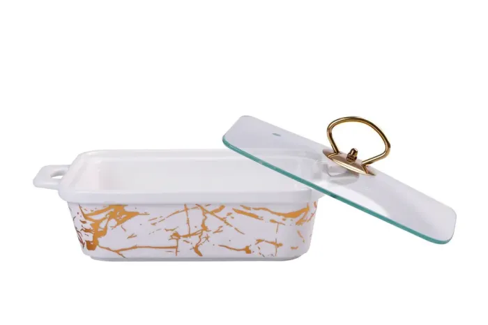 Мармиты керамические прямоугольные с крышкой 1.8 л до 1 л. - изображение 4