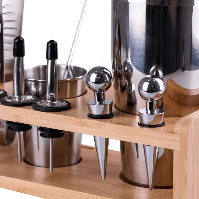 Набір бармена професійний з підставкою на 14 предметів для приготування коктейлів (HP735) - зображення 3