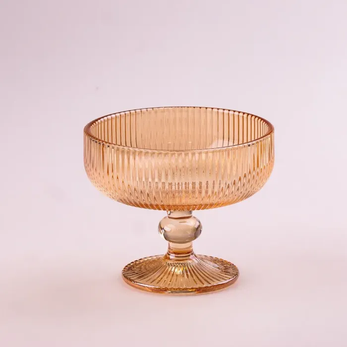 Креманка для мороженого прозрачная ребристая из толстого стекла 6 шт. (HP7117A) - изображение 2