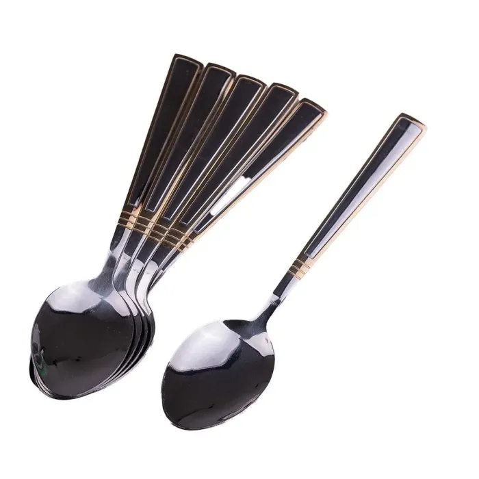 Набір столових ложок 6 шт нержавіюча сталь нержавіюча сталь гальванічне покриття (HP701) - зображення 3