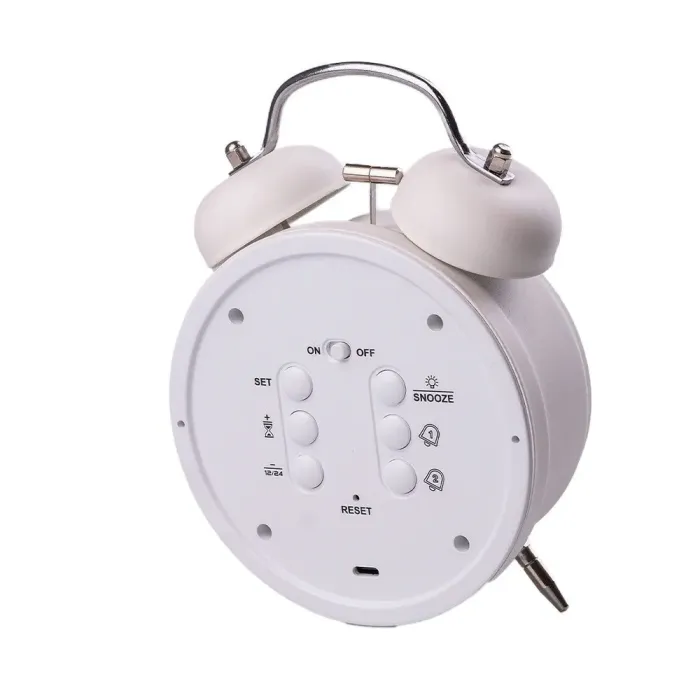 Годинник настільний цифровий електронний led з будильником на батарейці АА (HP223W) - зображення 2