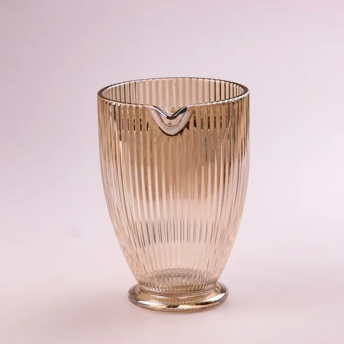 Глек для напоїв 1.2 л фігурний прозорий ребристий із товстого скла Tea Color (HP7118TC) - зображення 3