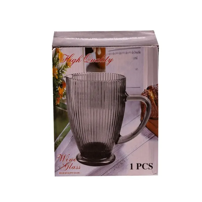 Глек для напоїв 1.2 л фігурний прозорий ребристий із товстого скла Tea Color (HP7118TC) - зображення 4