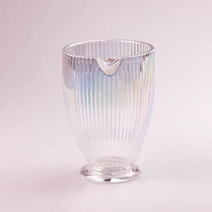 Глек для напоїв 1.2 л фігурний прозорий ребристий із товстого скла Rainbow (HP7118RB) - зображення 3