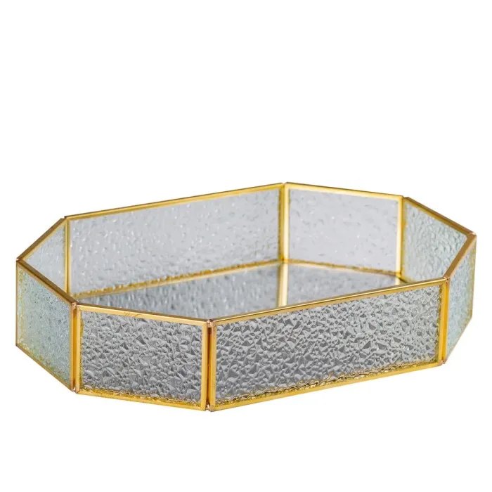 Піднос декоративний золотий для сервірування 25х18 см (HP418) - зображення 3