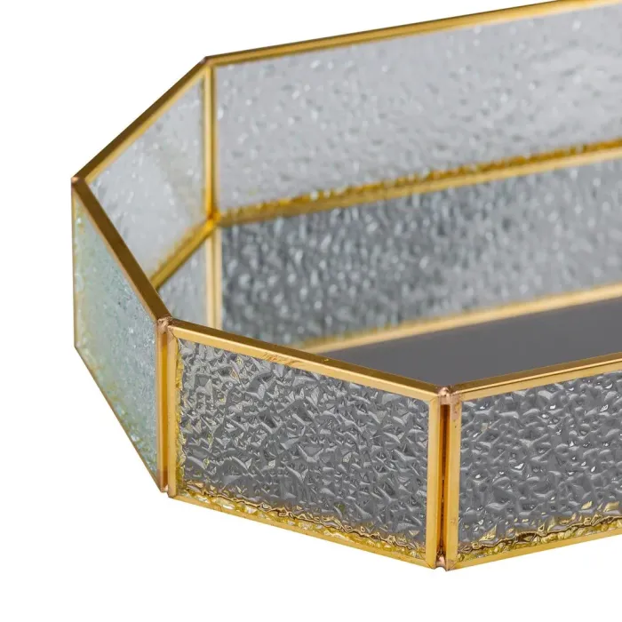 Піднос декоративний золотий для сервірування 25х18 см (HP418) - зображення 4